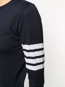 Thom Browne striped-sleeve merino-wool knit jumper