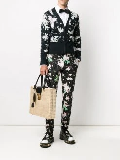 Thom Browne raffia wicker briefcase