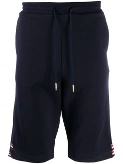 Thom Browne side stripe insert loopback track shorts