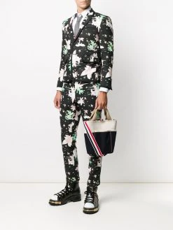 Thom Browne large double-face canvas bucket bag