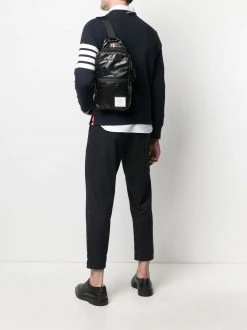 Thom Browne logo-patch crossbody backpack