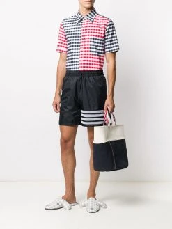 Thom Browne large double-face canvas tote bag