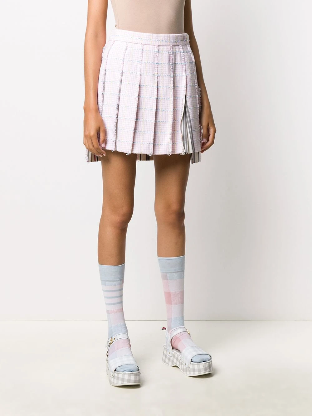 Budget π Thom Browne Dropped back pleated mini skirt pleated skirts of women π 3 Thom Browne dropped back pleated mini skirt
