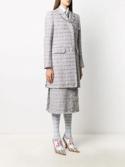 Thom Browne single-breasted tweed coat