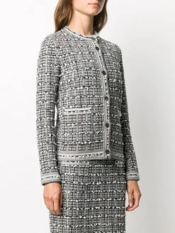 Thom Browne windowpane jacquard cardigan jacket