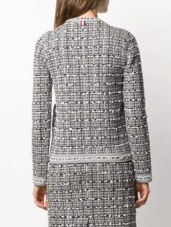 Thom Browne windowpane jacquard cardigan jacket