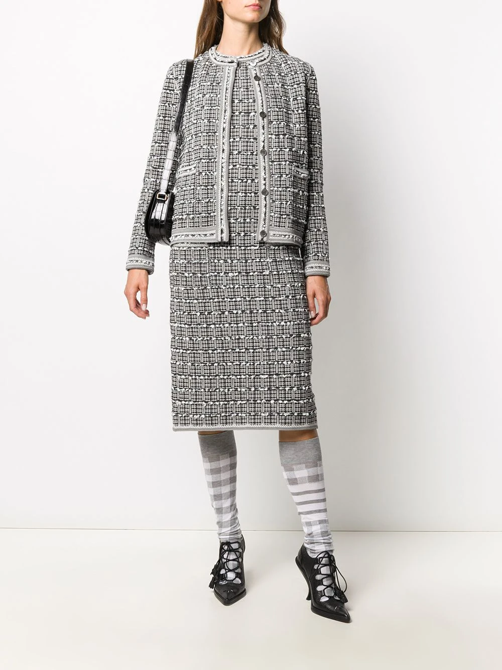 Budget π Thom Browne Windowpane jacquard sleeveless pencil dress day dresses of women π 2 Thom Browne windowpane jacquard sleeveless pencil dress