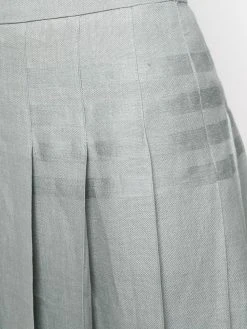 Thom Browne tonal 4-Bar pleated skirt