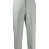 Thom Browne tonal 4-Bar linen trousers