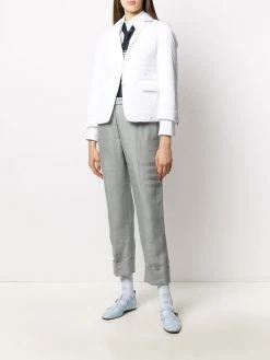 Thom Browne tonal 4-Bar linen trousers