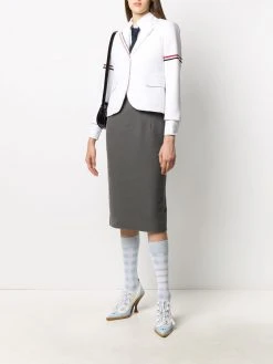 Thom Browne side stripe sheath pencil skirt