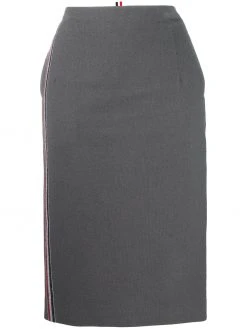 Thom Browne side stripe sheath pencil skirt