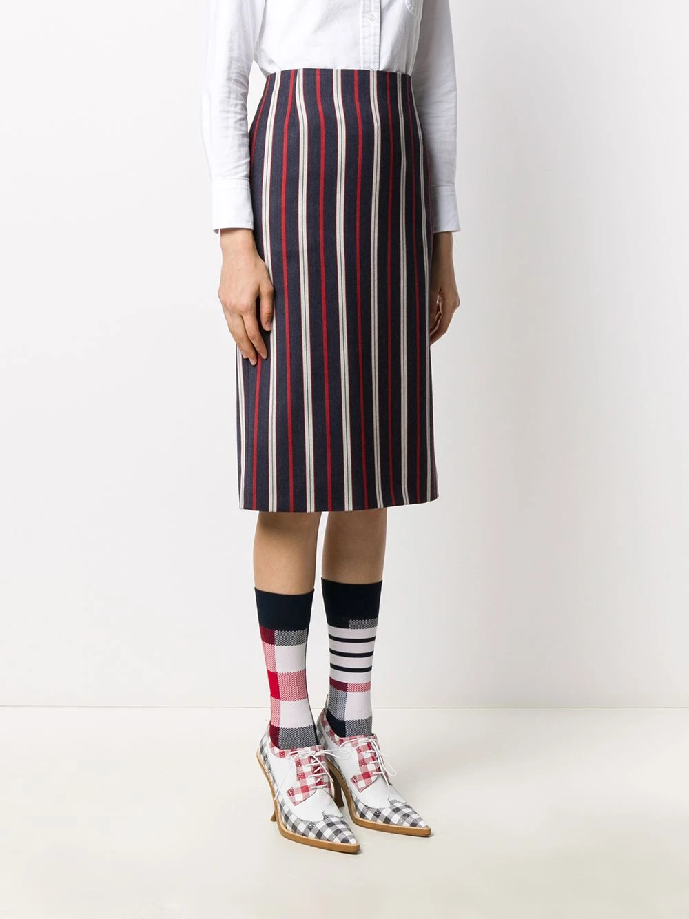 Brand new β€οΈ Thom Browne Striped sheath pencil skirt pencil skirts of women π₯ 3 Thom Browne striped sheath pencil skirt