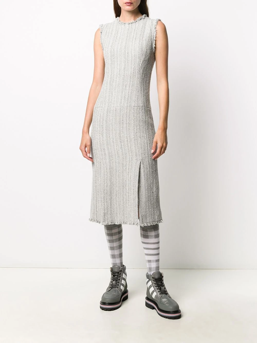 Brand new โจ Thom Browne Sleeveless tweed๐ dress day dresses of women ๐ 2 Thom Browne sleeveless tweed dress