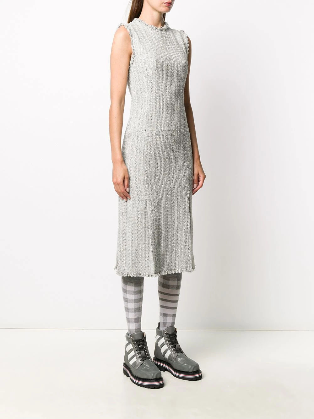 Brand new โจ Thom Browne Sleeveless tweed๐ dress day dresses of women ๐ 3 Thom Browne sleeveless tweed dress