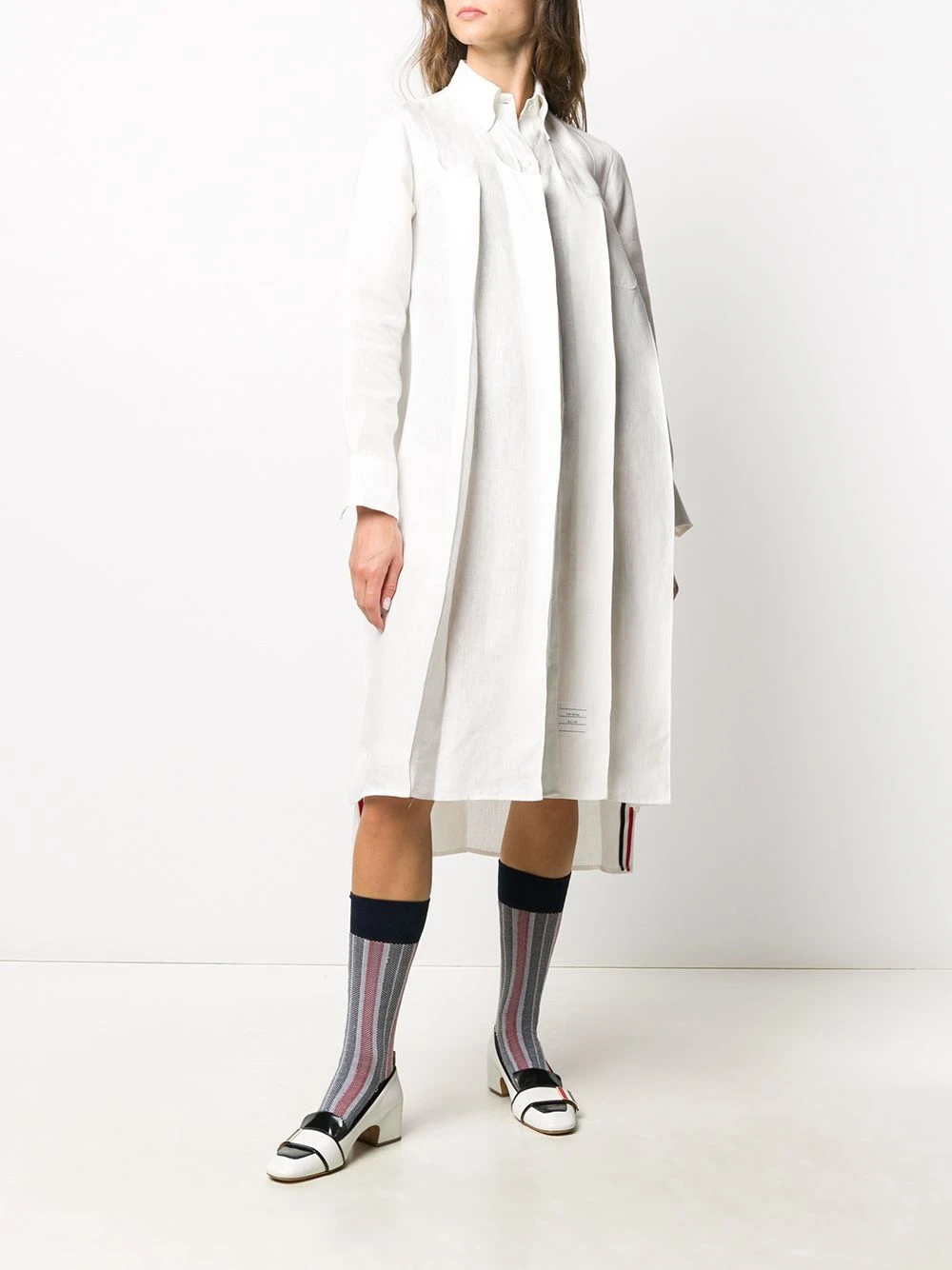 Best reviews of β Thom Browne Tonal 4 Bar inverted pleat dress day dresses of women π 2 Thom Browne tonal 4-Bar inverted pleat dress