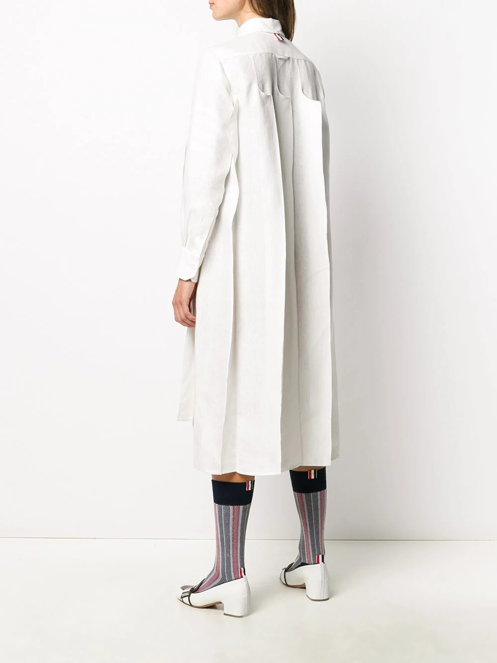 Best reviews of β Thom Browne Tonal 4 Bar inverted pleat dress day dresses of women π 4 Thom Browne tonal 4-Bar inverted pleat dress