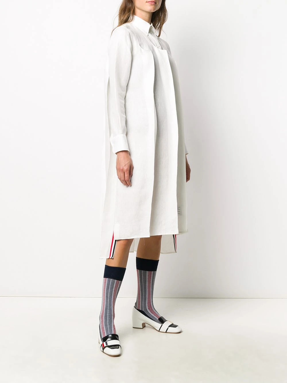 Best reviews of β Thom Browne Tonal 4 Bar inverted pleat dress day dresses of women π 3 Thom Browne tonal 4-Bar inverted pleat dress