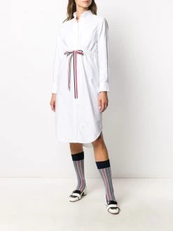 Thom Browne grosgrain belt Oxford shirt dress