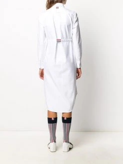 Thom Browne grosgrain belt Oxford shirt dress