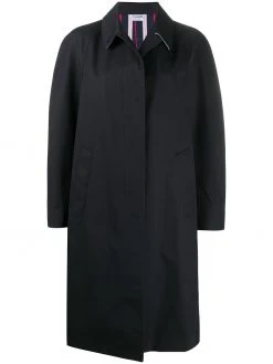 Thom Browne box-pleat raglan bal collar overcoat