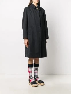 Flash Sale π₯° Thom Browne Box pleat raglan bal collar overcoat single breasted coats of women π 9 Thom Browne box-pleat raglan bal collar overcoat