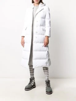 Thom Browne RWB stripe wide lapel overcoat