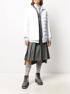Thom Browne zip-up hooded overcoat