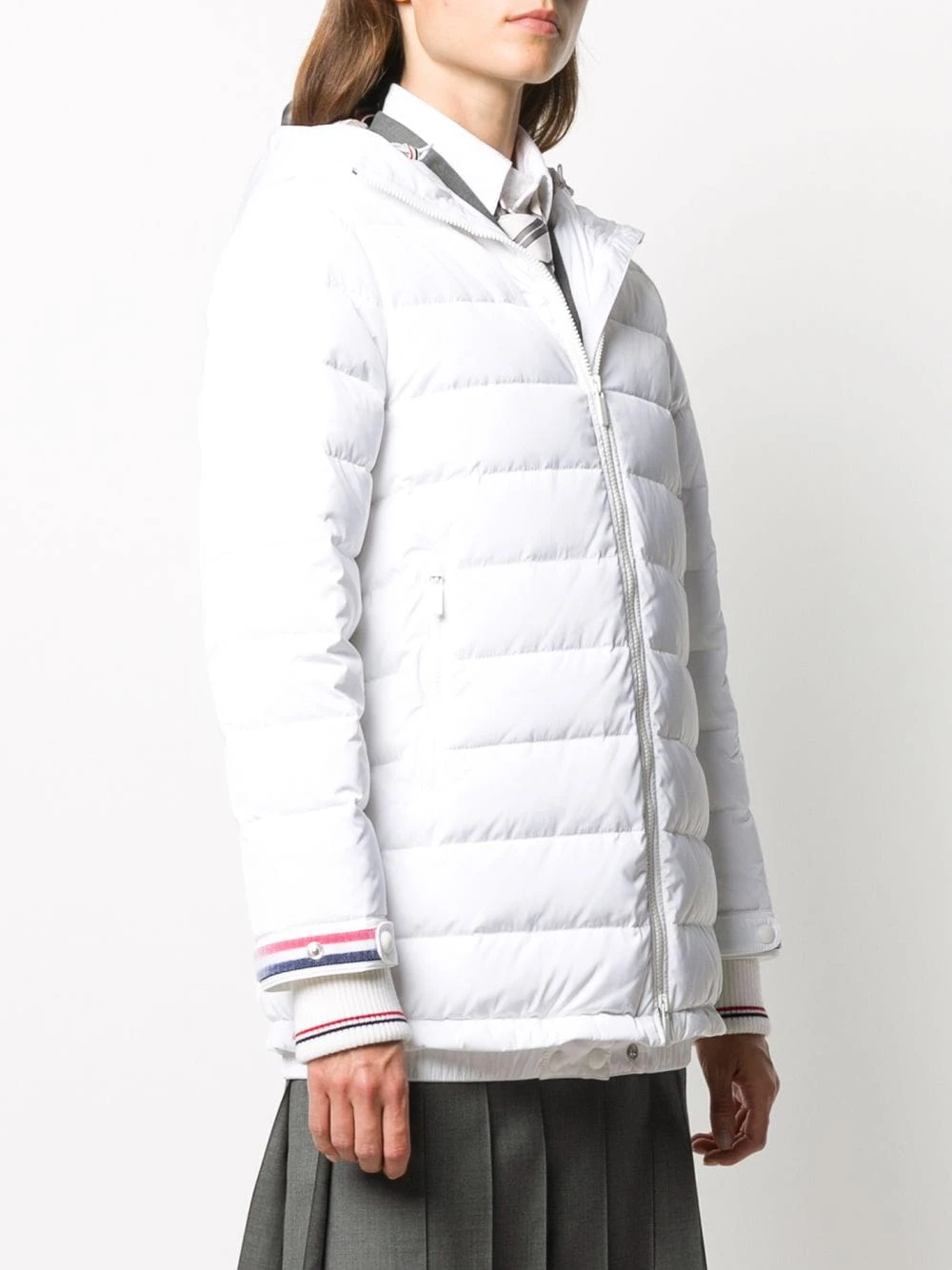 Buy β Thom Browne Zip up hooded overcoat trench coats & raincoats of women π― 3 Thom Browne zip-up hooded overcoat