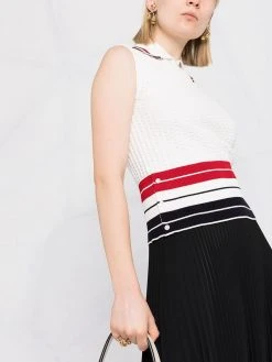 Hot Sale β Thom Browne RWB fine knit polo shirt knits of women π 10 Thom Browne RWB fine-knit polo shirt
