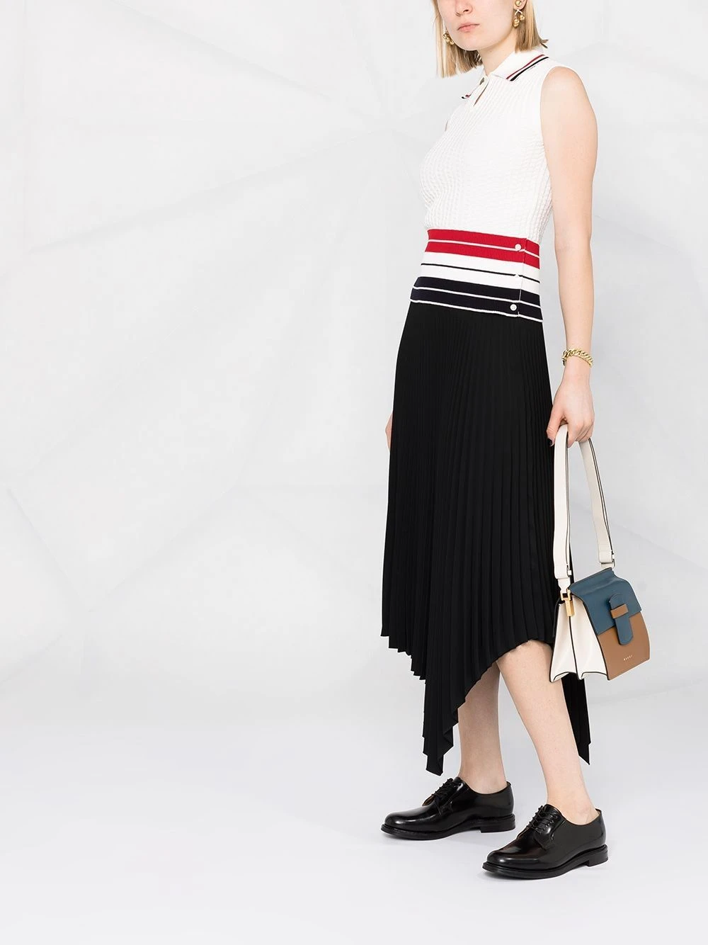 Hot Sale β Thom Browne RWB fine knit polo shirt knits of women π 4 Thom Browne RWB fine-knit polo shirt