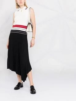 Thom Browne RWB fine-knit polo shirt