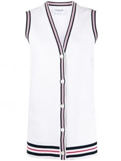 Thom Browne Cricket Stripe Varsity Sport buttoned vest