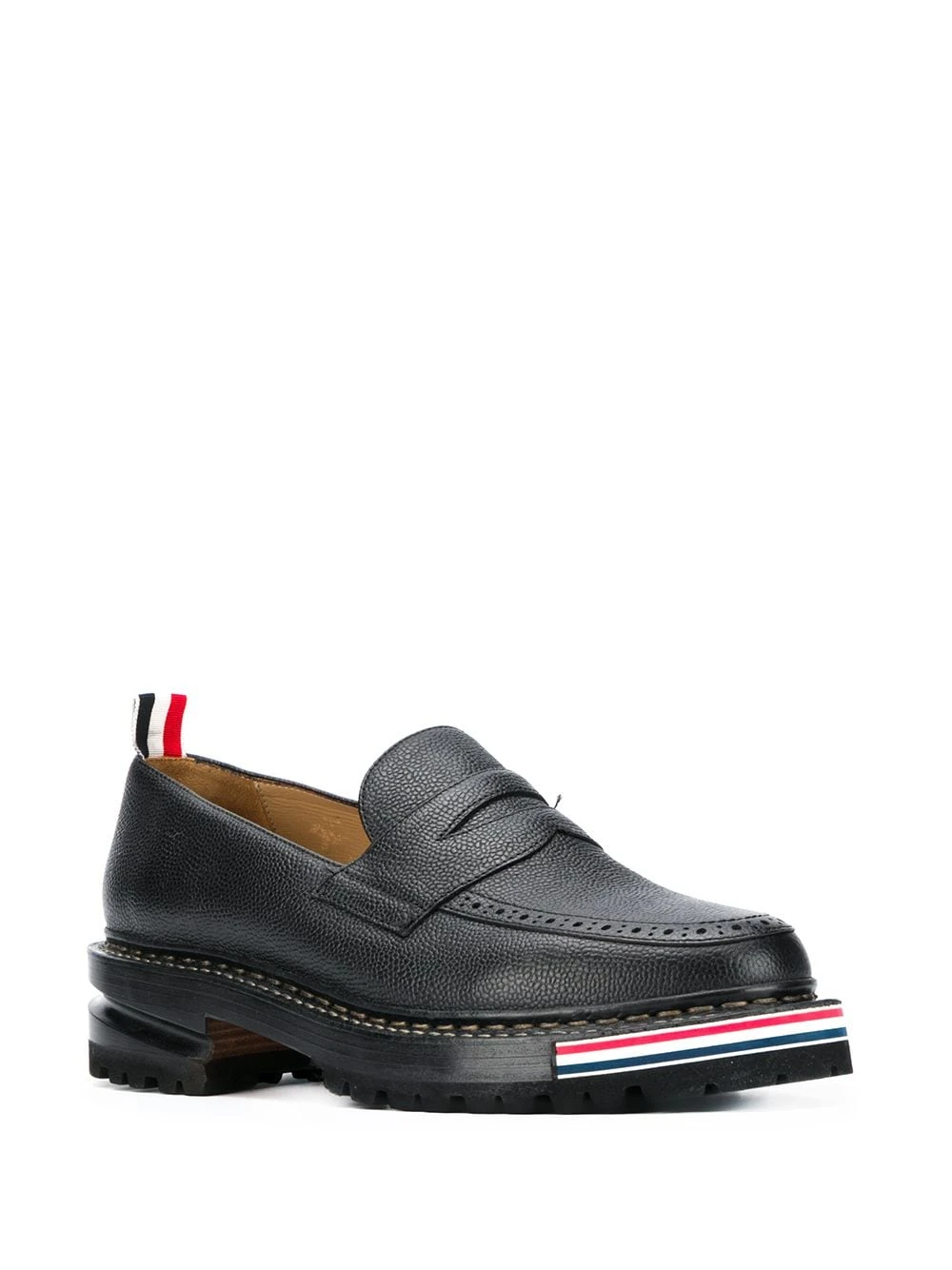 Hot Sale π Thom Browne Chunky sole penny loafers of men 𧨠2 Thom Browne chunky sole penny loafers