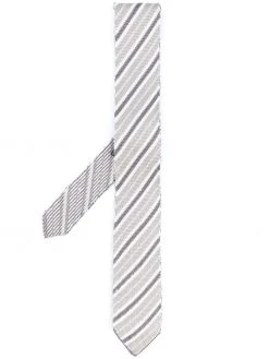 Thom Browne striped knitted silk tie