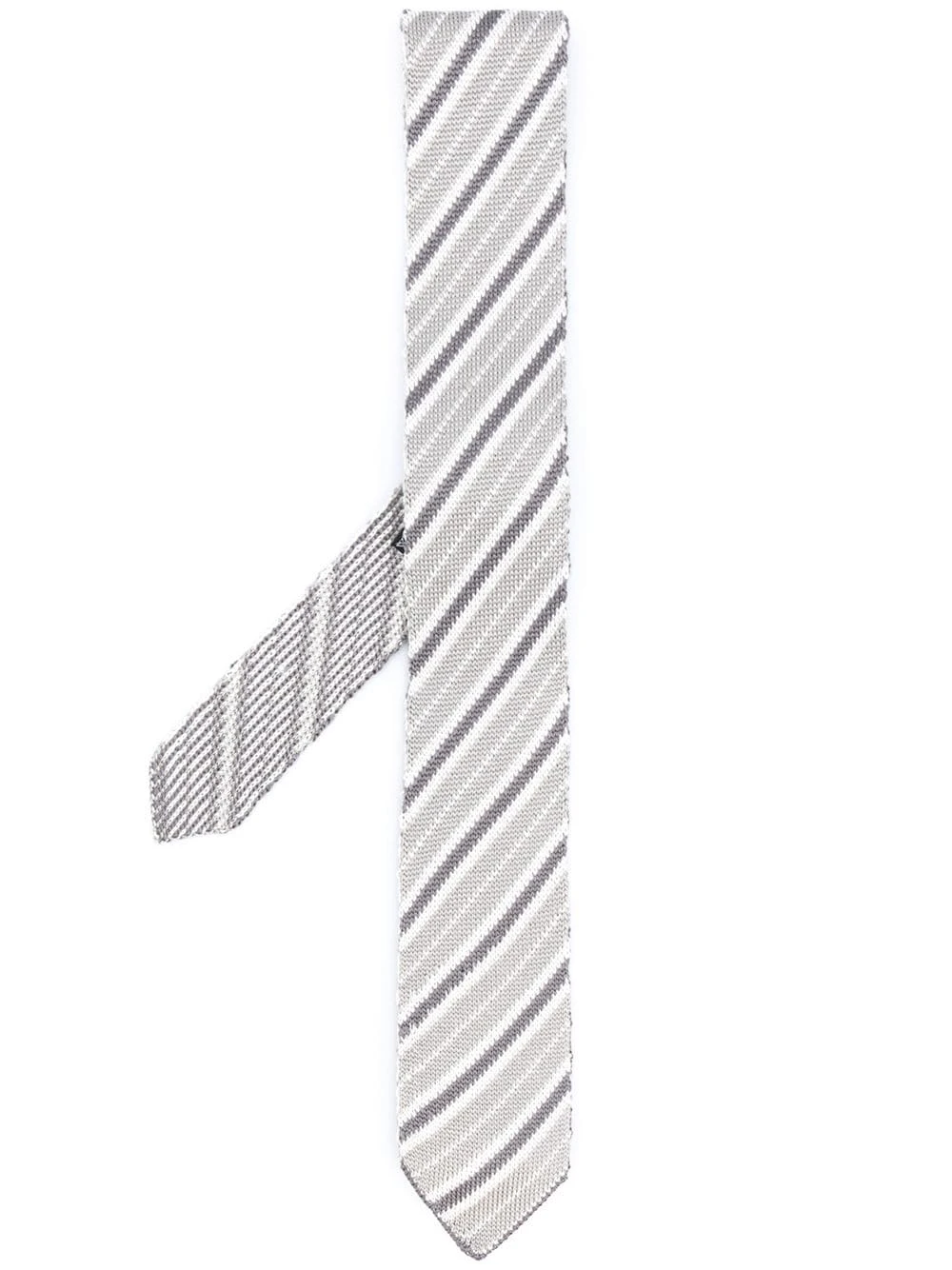 Brand new π― Thom Browne Striped knitted silk tie ties & bow ties of men β¨ 1 Thom Browne striped knitted silk tie