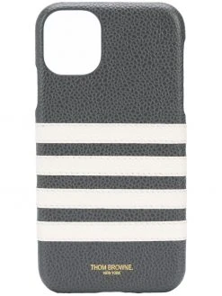 Thom Browne 4-Bar leather iPhone 11 case