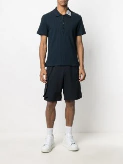 Thom Browne ribbed short-sleeve polo shirt
