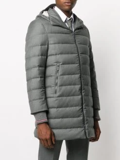 Thom Browne super 120s twill hooded ski coat