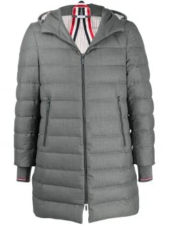 Thom Browne super 120s twill hooded ski coat