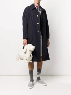 Thom Browne tech gabardine bal collar overcoat