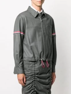 New β¨ Thom Browne Striped zip up shirt jacket shirt jackets of men π 7 Thom Browne striped zip-up shirt jacket