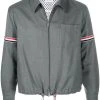 Thom Browne striped zip-up shirt jacket