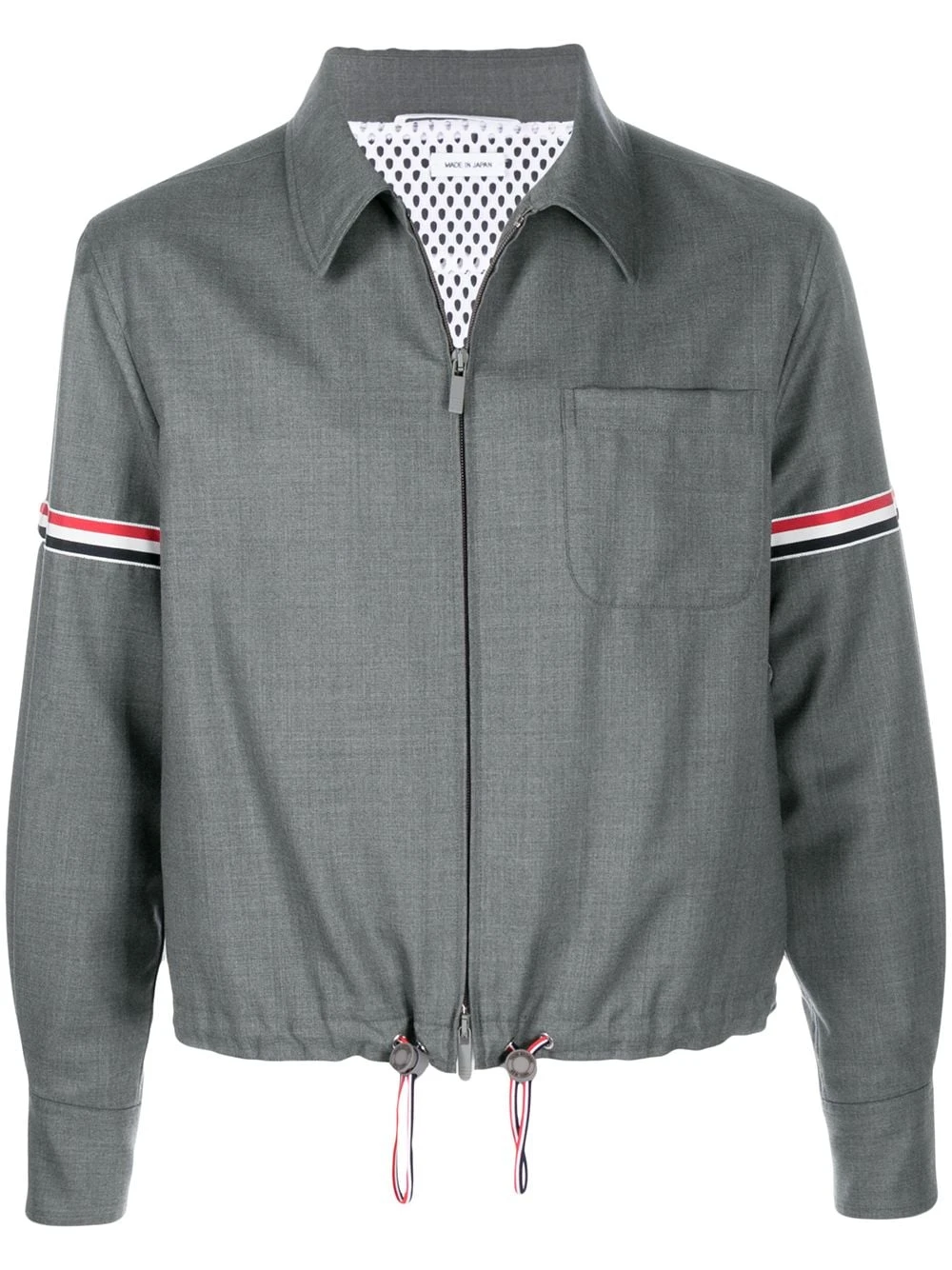 New β¨ Thom Browne Striped zip up shirt jacket shirt jackets of men π 1 Thom Browne striped zip-up shirt jacket
