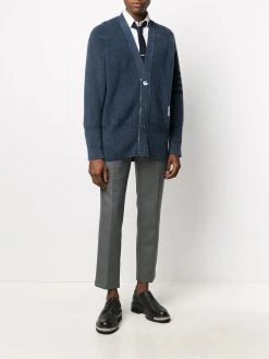 Thom Browne garment dyed 4-Bar cardigan