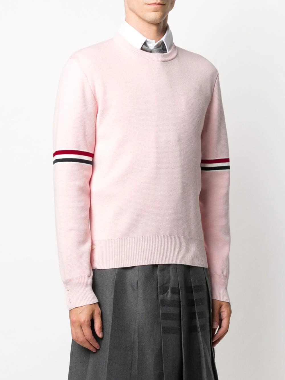 Discount π Thom Browne Milano stitch stripe armband jumper sweatshirts & knitwear of men β 3 Thom Browne Milano stitch stripe armband jumper