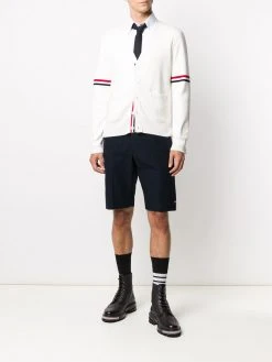 Thom Browne tricolour 4-Bar cardigan