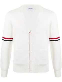 Thom Browne tricolour 4-Bar cardigan