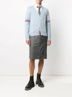 Thom Browne stripe detail cotton cardigan