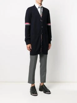 Thom Browne Milano stitch long cardigan